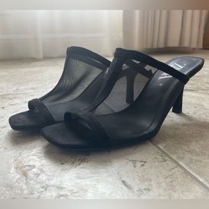 Black Mesh Zara Heels